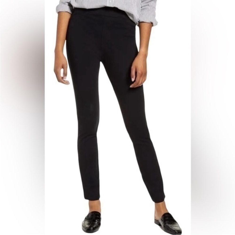 Spanx Womens Black The Perfect Pant Back Seam Ankle Skinny Pants size Large.